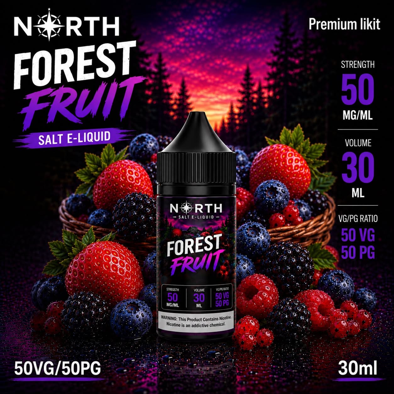 North-Forest-Fruit-Salt-Likit-1.jpeg North Forest Fruit Salt Likit - Görsel 1