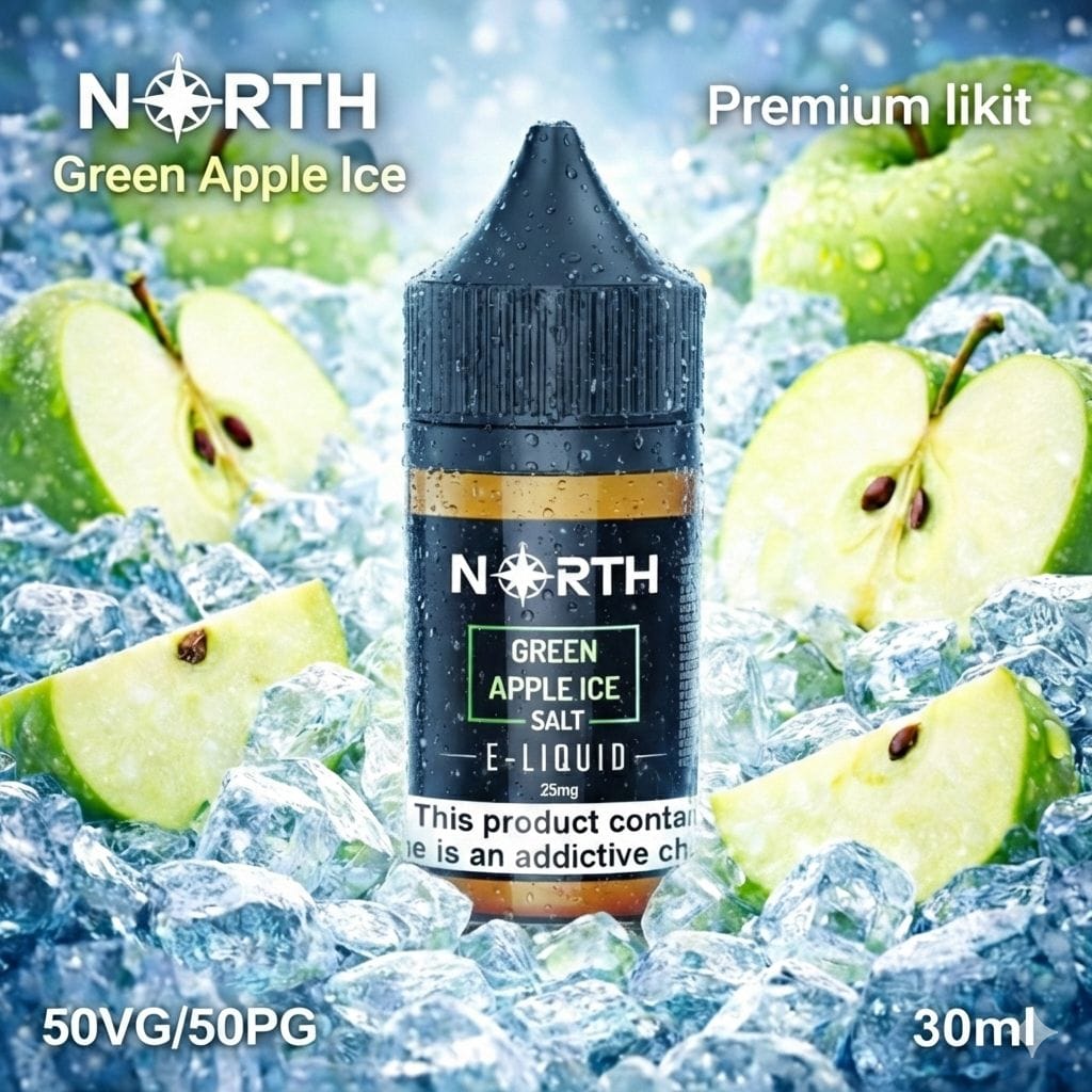North-Green-Apple-Ice-Salt-Likit.jpeg North Green Apple Ice Salt Likit - Görsel 1