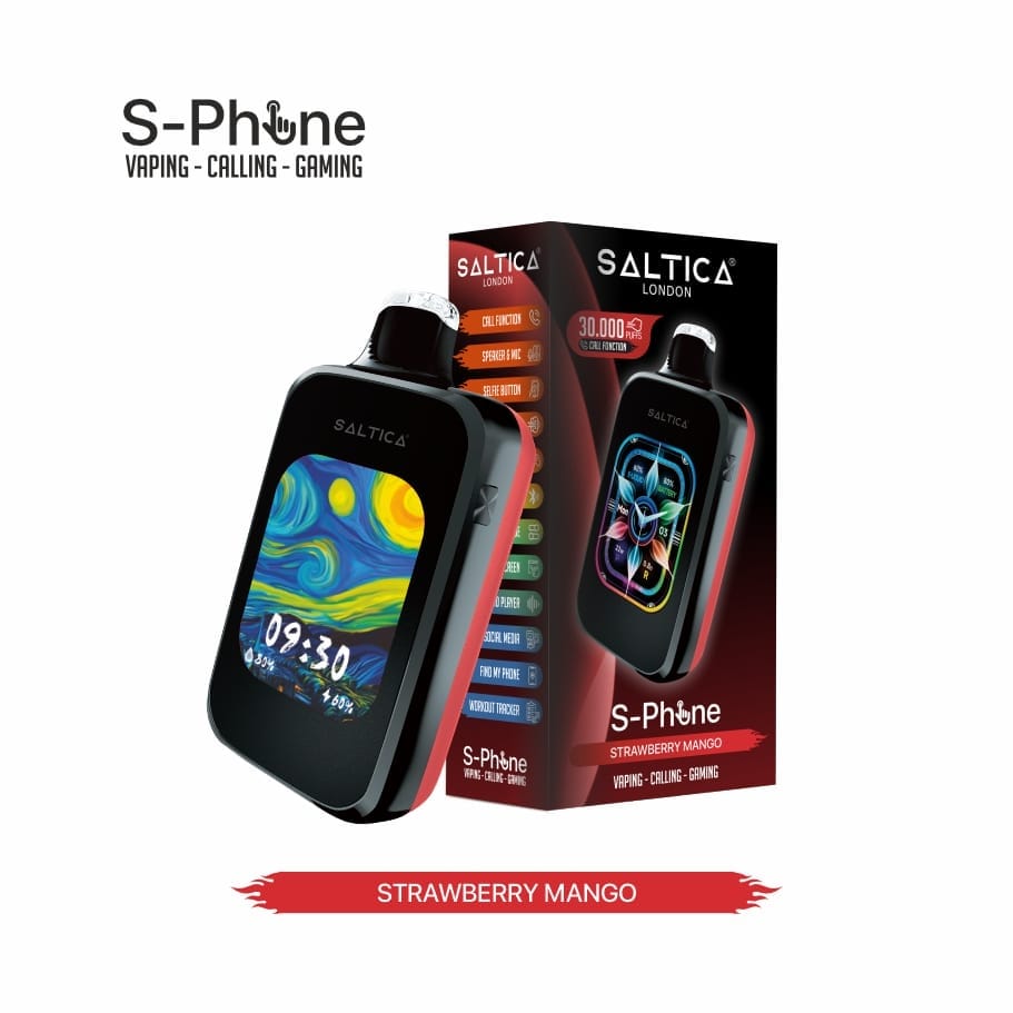 Saltica-S-Phone-30000-Strawberry-Mango-Disposable-Vape-Bar.jpg Saltica S-Phone 30000 Strawberry Mango Disposable Vape Bar - Görsel 1
