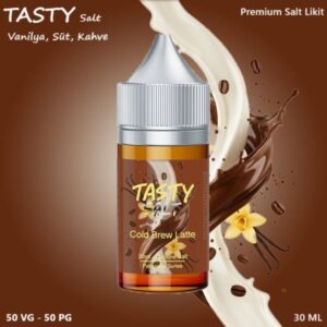 TASTY Cold Brew Latte Salt Likit (Kahve,Vanilya,Süt) - 50 mg